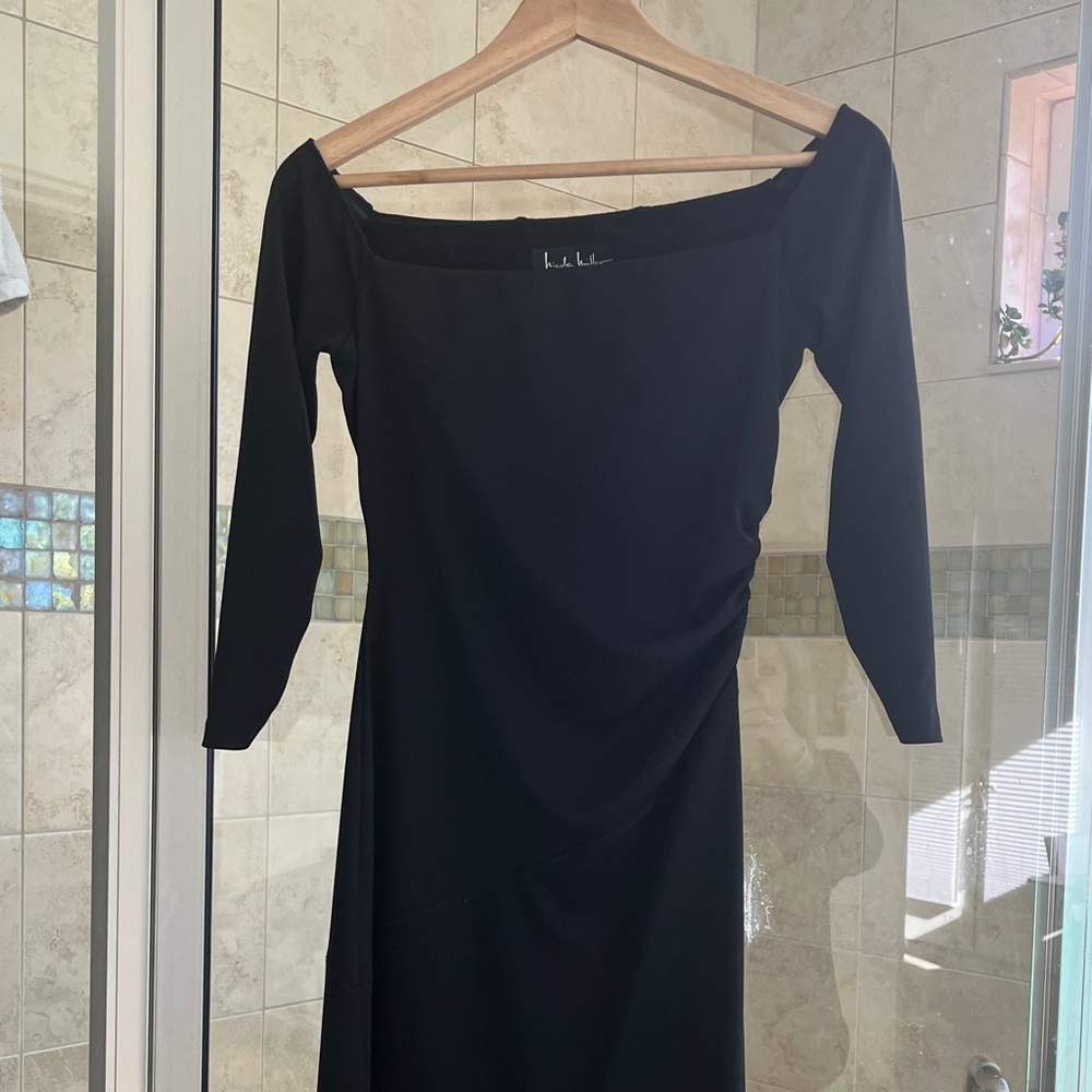 Nicole Miller Black mid Sleeve Dress